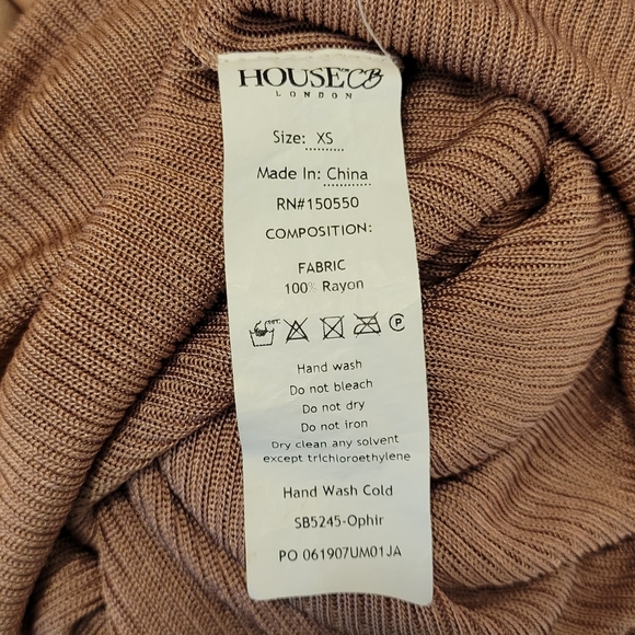 House of CB Ophir Mocha Rib Knit Vest Dress - Picture 11 of 11